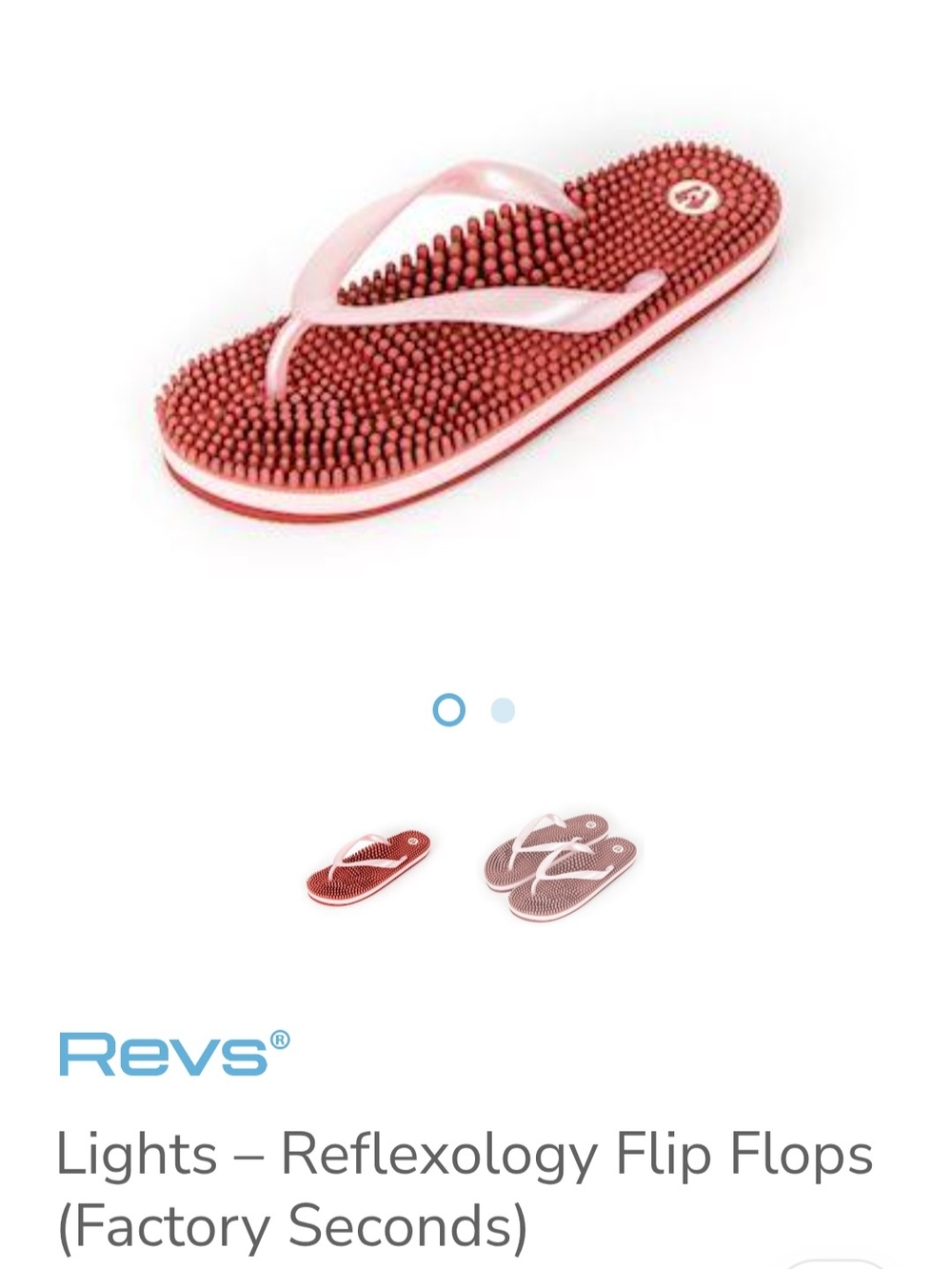 Red Reflexology Flip Flops - Massage Sandals New